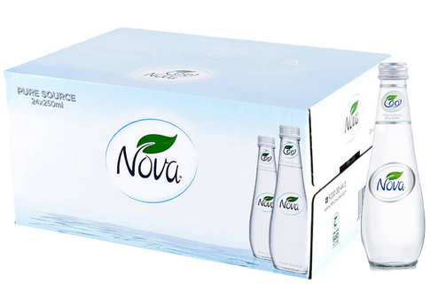 Nova Water, 250mL Glass Box, 24 Glasses